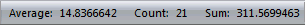 Status Bar Average, Count, and Sum